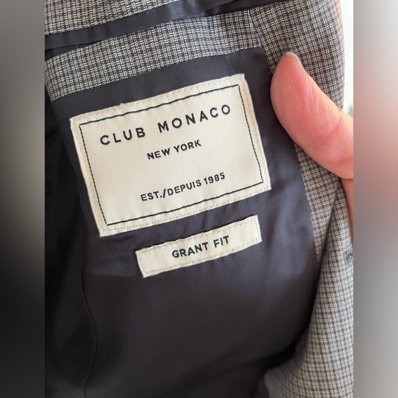 Club Monaco Gray Plaid Blazer - Picture 6 of 10